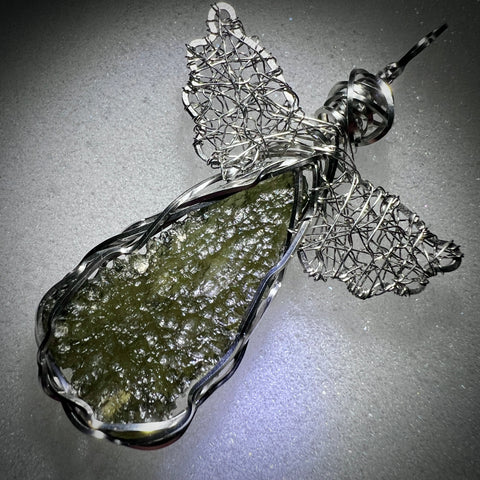 Moldavite Angel Pendant I 2.96g I Marouskovo Pole