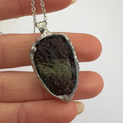 Moldavite Necklace 3.8g Chlum