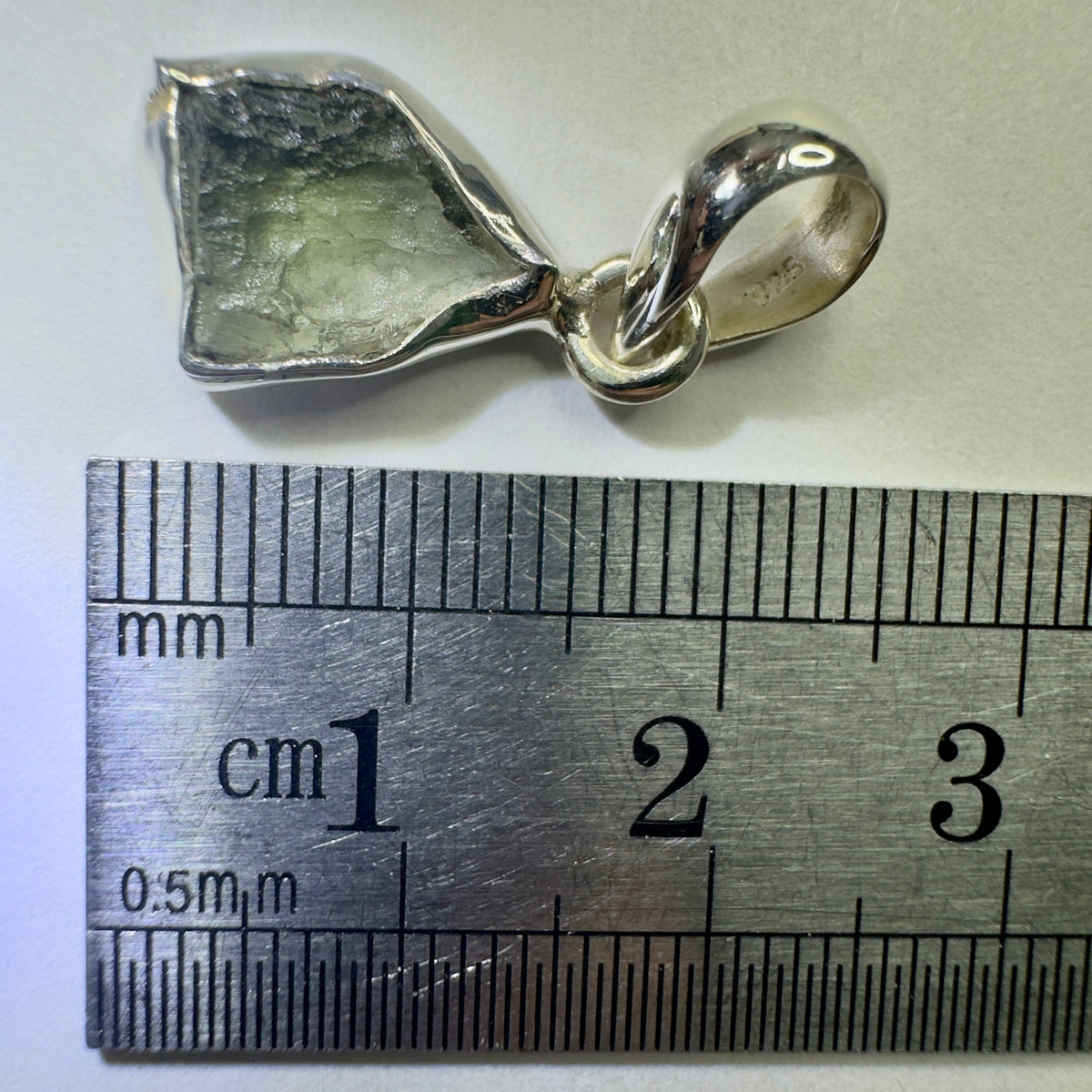 Sterling Silver Moldavite Pendant | 1.5g | Chlum