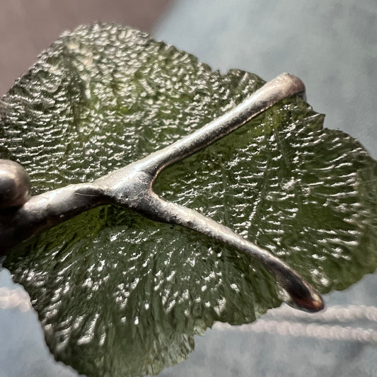 1.8g Moldavite Necklace, Soft Soldered