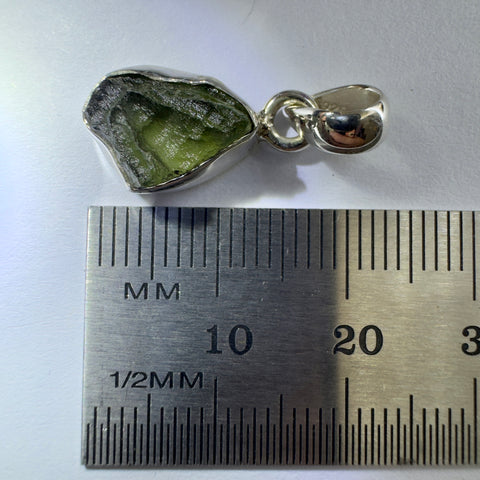 Sterling Silver Moldavite Pendant | 1.77g | Chlum
