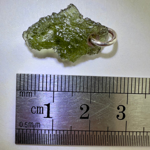Silver Moldavite Pendant | 1.52g | Chlum
