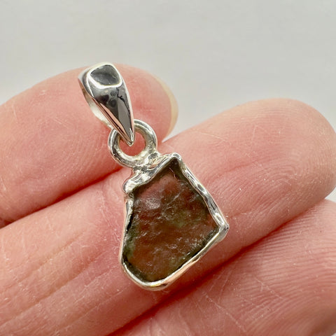 Sterling Silver Moldavite Pendant | 1.35g | Chlum