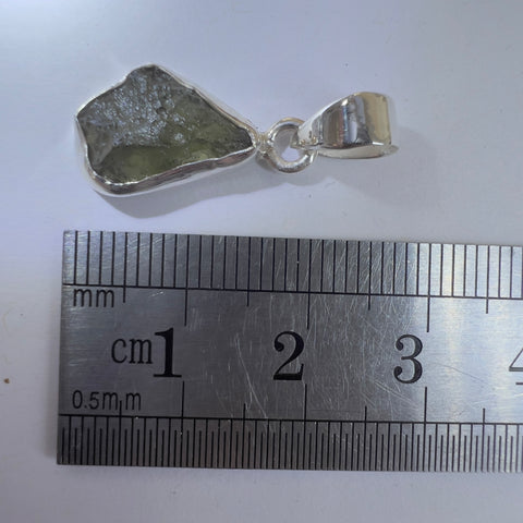 Sterling Silver Moldavite Pendant | 1.60g | Chlum