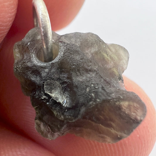 Silver Moldavite Pendant | 1.54g | Chlum