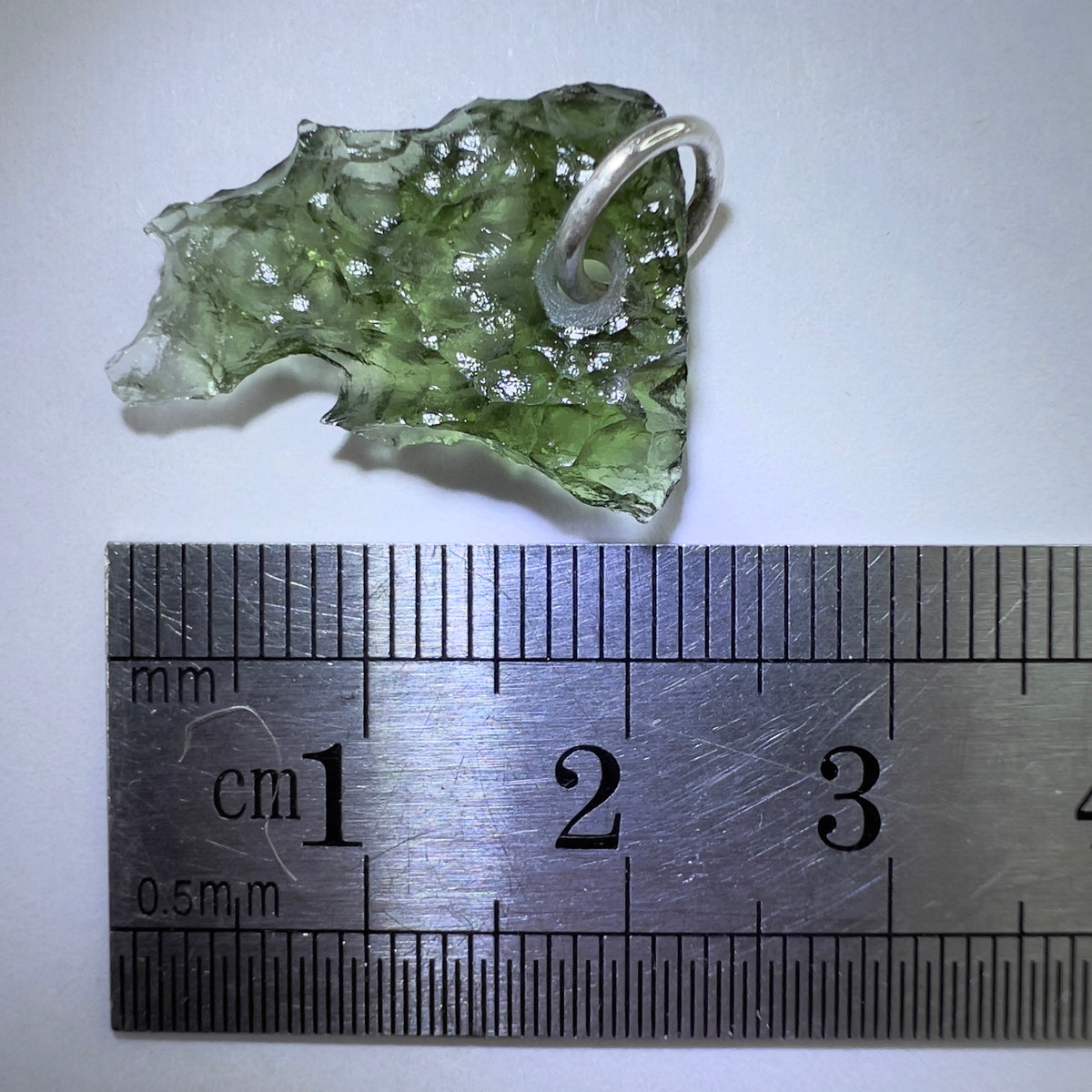 Silver Moldavite Pendant | 1.17g | Chlum