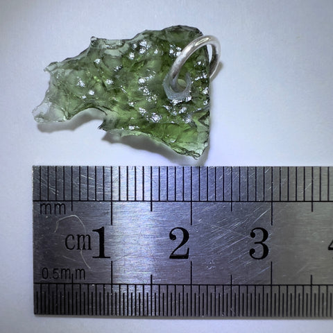 Silver Moldavite Pendant | 1.17g | Chlum