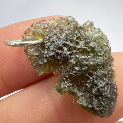 Sterling Silver Moldavite Pendant | 2.41g | Chlum