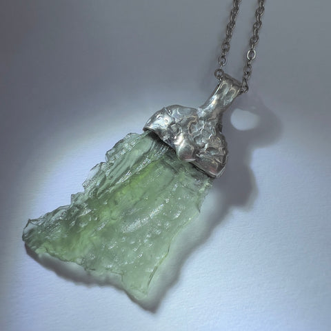 1.2g Moldavite Pendant - Silver Bale