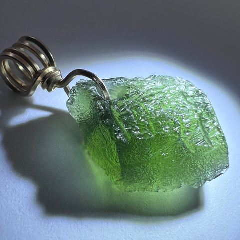 3.88g Moldavite Pendant - Gold Bale