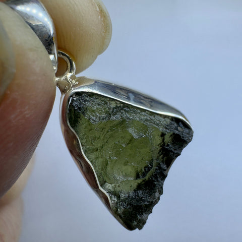 Sterling Silver Moldavite Pendant | 4.0g | Chlum