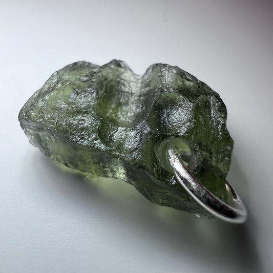 1.14g Natural Moldavite Sterling Silver Pendant