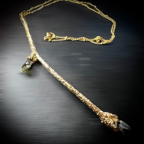 Gold-Plated "Branch" Necklace | 1.1g and 0.8g | Jakule
