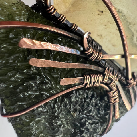 Copper Moldavite & LDG pendant | 14.31g | Maly Chlum
