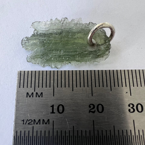 Silver Moldavite Pendant | 1.11g | Chlum