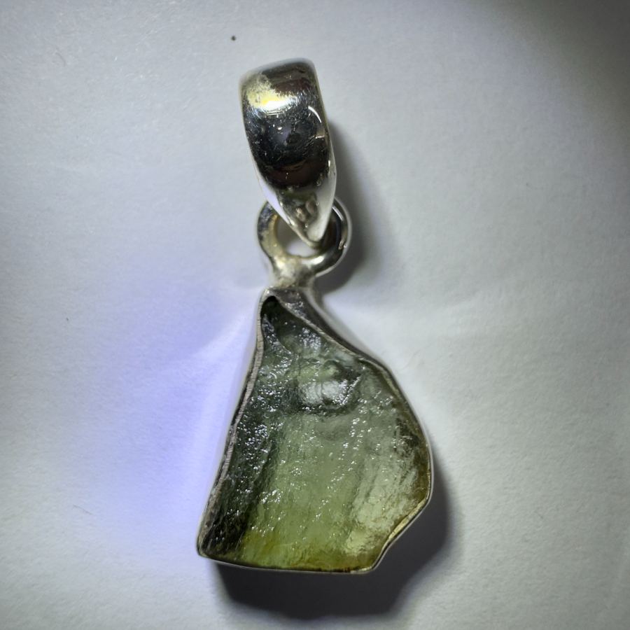 Sterling Silver Moldavite Pendant 1.63g Chlum