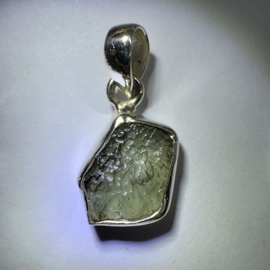 Sterling Silver Moldavite Pendant 1.64g Chlum