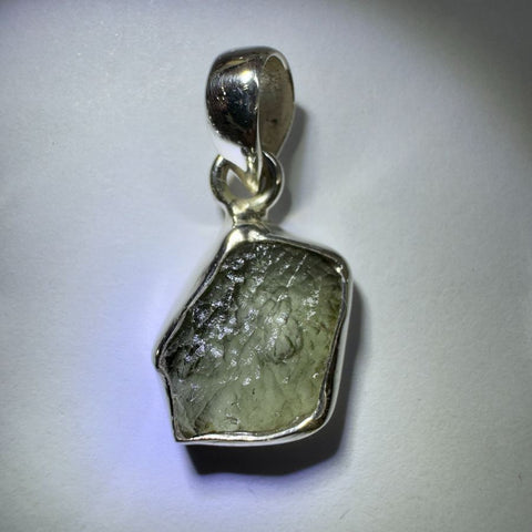 Sterling Silver Moldavite Pendant 1.64g Chlum
