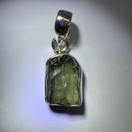 Sterling Silver Moldavite Pendant 1.83g Chlum