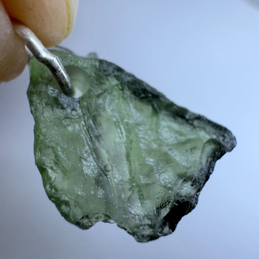 1.35g Vrabce Moldavite sterling silver pendant