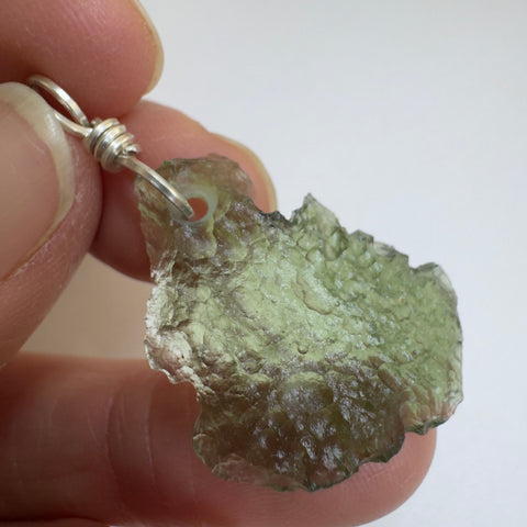 Silver Moldavite Pendant | 2.11g | Marouskovo Pole