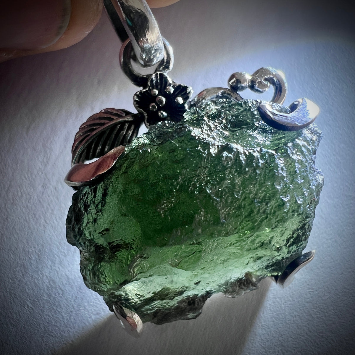 6.07g Moldavite Silver pendant