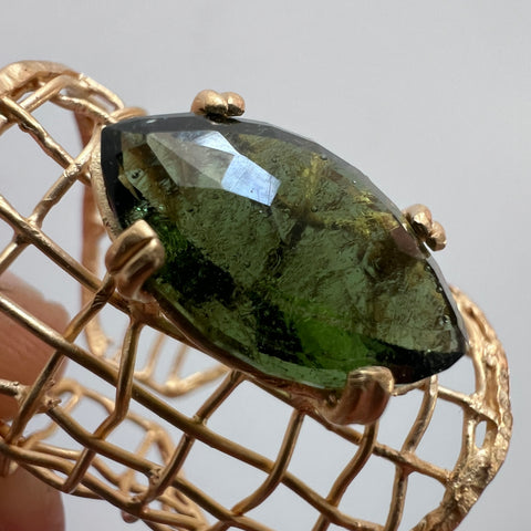 Gold Plated Sterling Silver Ring | Size 7.5 (P) | Chlum