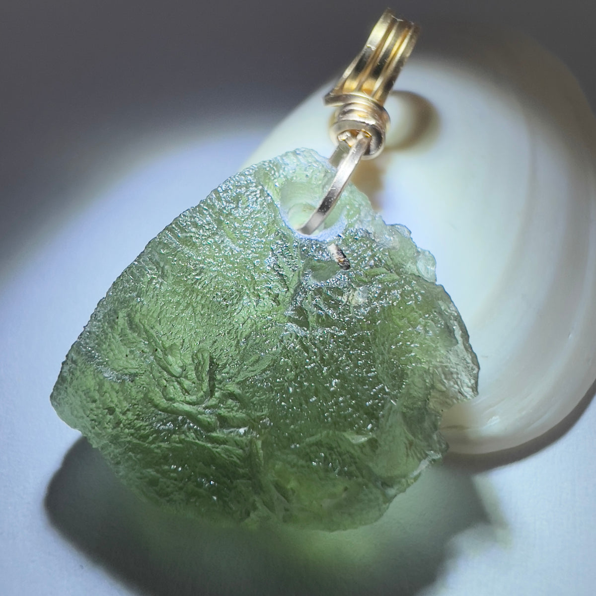 3.03g Moldavite Pendant - Gold Bale