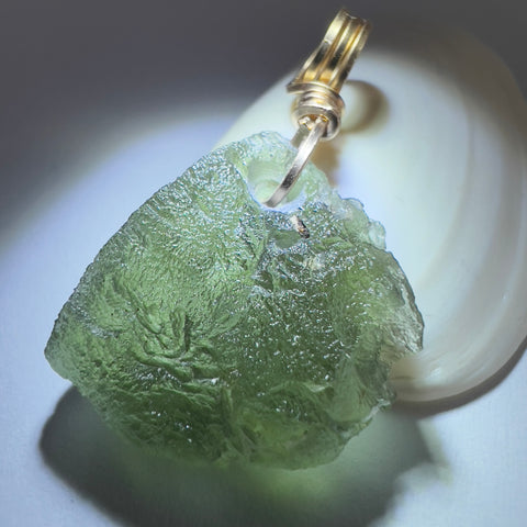 3.03g Moldavite Pendant - Gold Bale