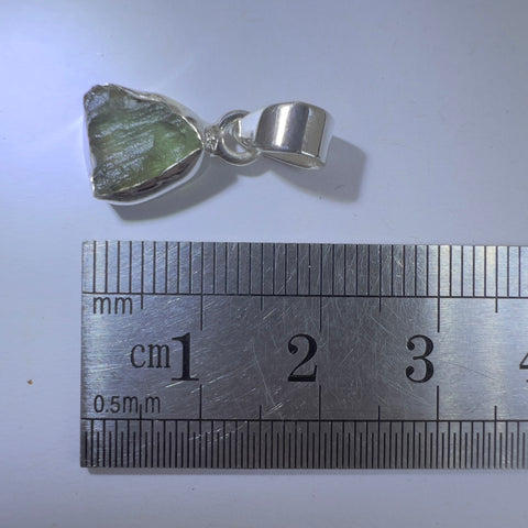 Sterling Silver Moldavite Pendant | 1.41g | Chlum
