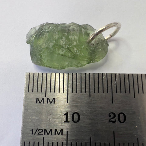 1.22g Natural Moldavite Sterling Silver Pendant