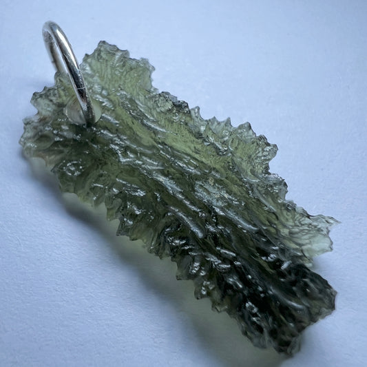 Sterling Silver Moldavite Pendant | 1.68g | Maly Chlum