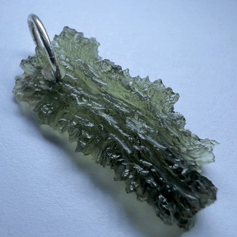 Sterling Silver Moldavite Pendant | 1.68g | Maly Chlum