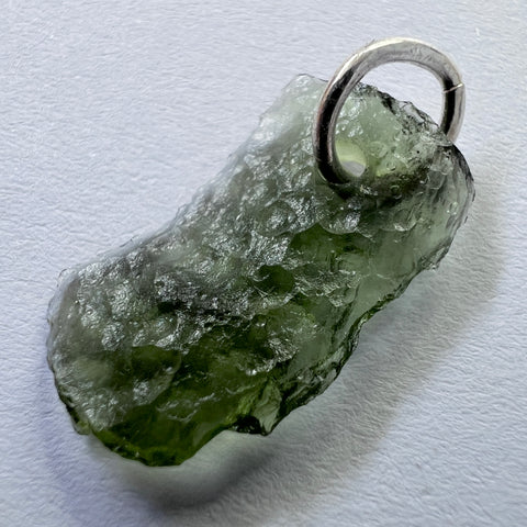 Sterling Silver Moldavite Pendant | 0.69g |Vrabce