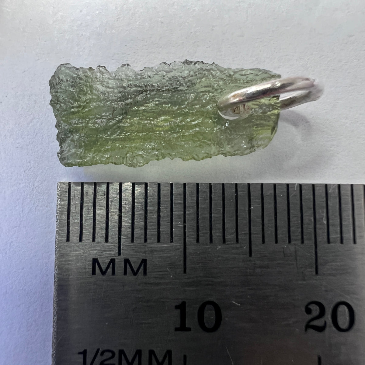 0.53g Natural Moldavite Sterling Silver Pendant