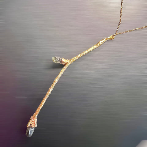 Gold-Plated "Branch" Necklace | 1.1g and 0.8g | Jakule