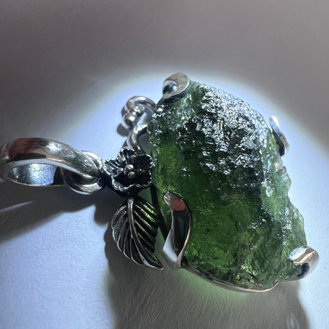 6.07g Moldavite Silver pendant
