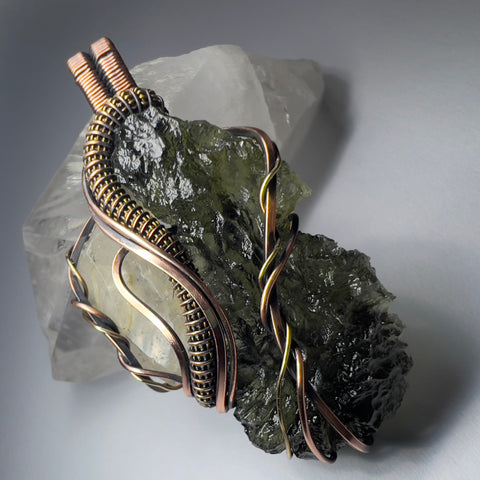 Moldaivte & LDG Copper pendant
