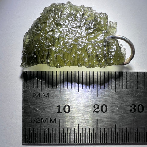 Sterling Silver Moldavite Pendant | 2.53g | Chlum