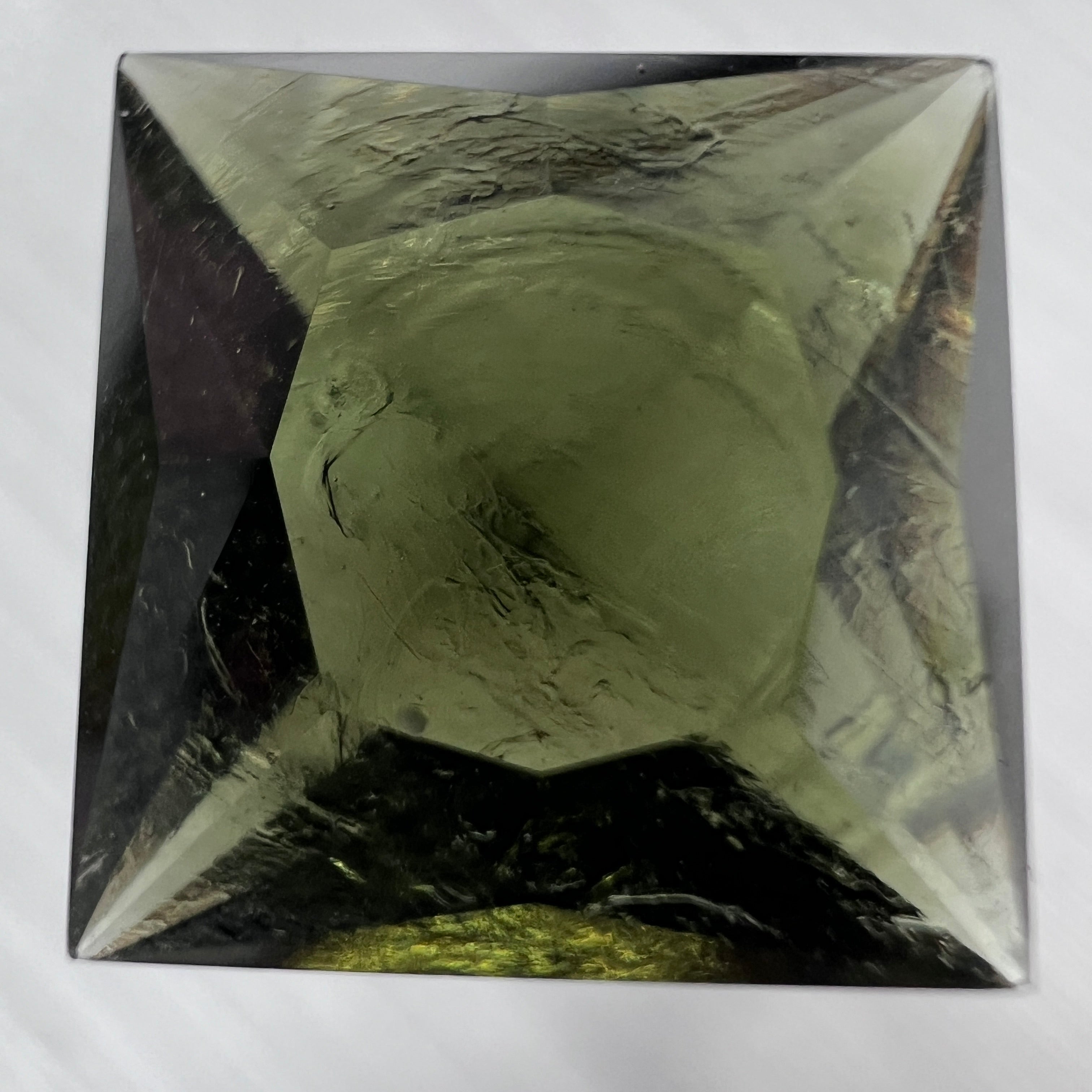 Exquisite faceted Moldavite