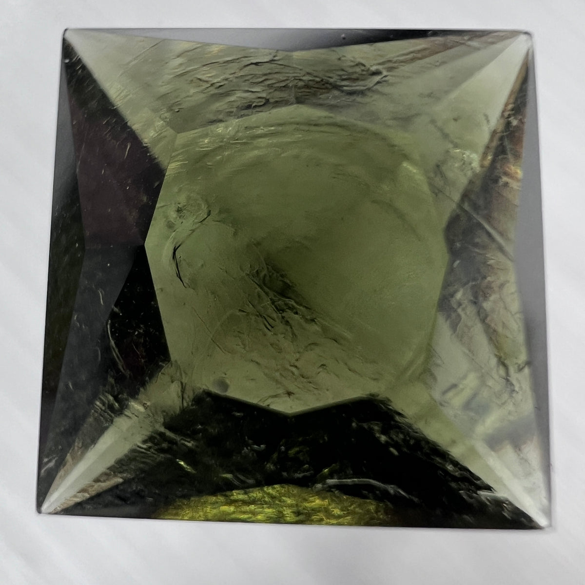 Exquisite faceted Moldavite