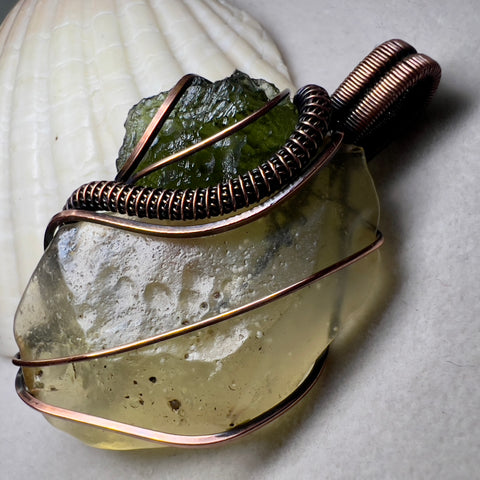 Moldaivte & LDG Copper pendant
