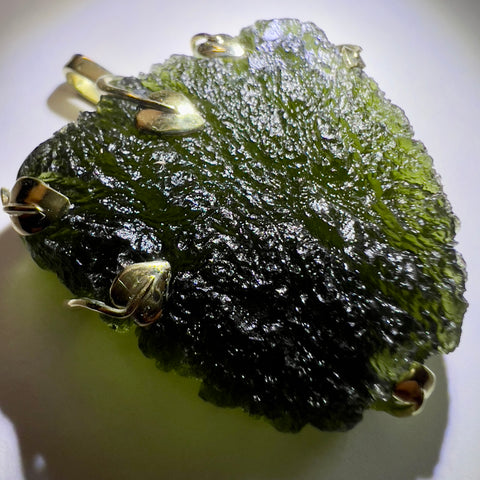 Gold Moldavite Pendant I 20.20g I Marouskovo Pole