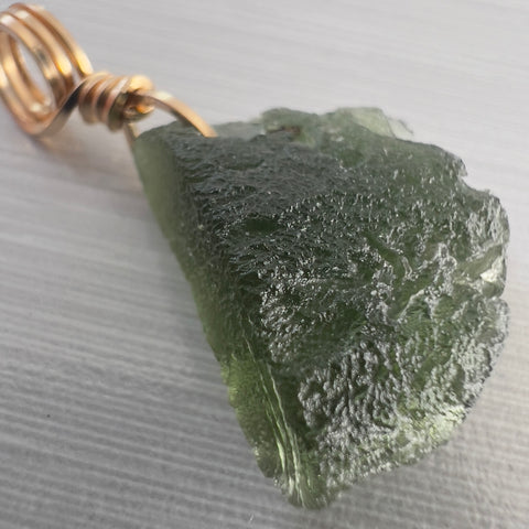 3.03g Moldavite Pendant - Gold Bale