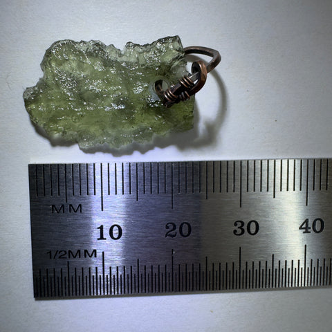 Copper Moldavite Pendant |  1.13g | Marouskovo Pole