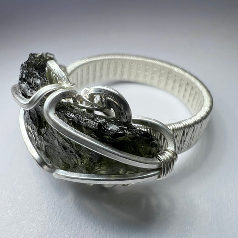 Ornate Sterling Silver Wire Wrapped Ring | Size 7 (O) | Chlum