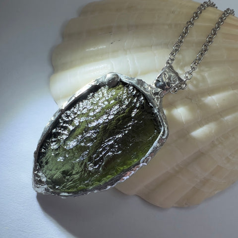 Moldavite Necklace 3.8g Chlum