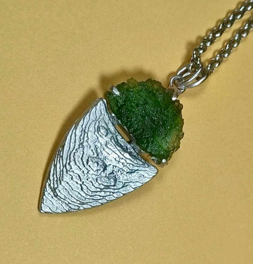 Sterling Silver Moldavite Necklace