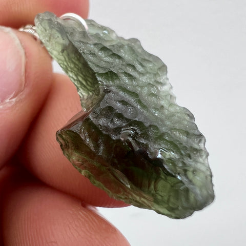 3.09g Moldavite Pendant - Silver Bale
