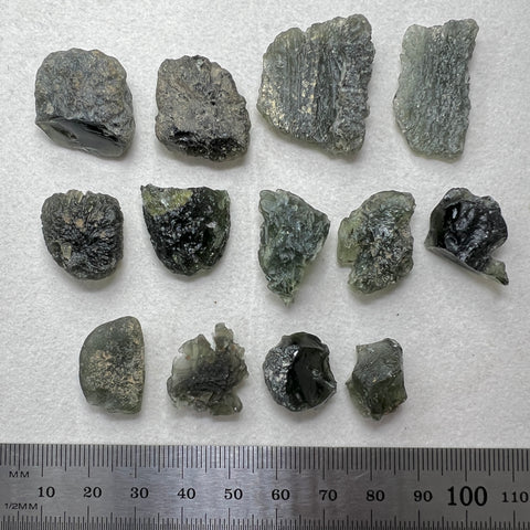Wholesale Lot Moldavite 13pcs | 51.27g | Marouskovo Pole